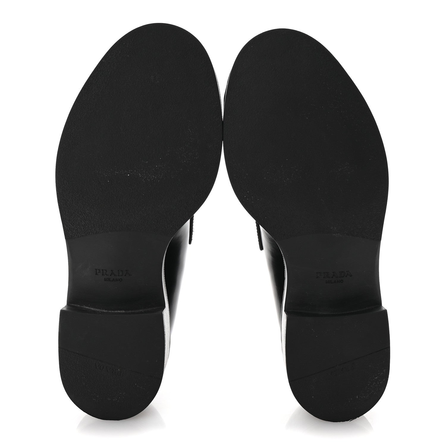 Prada Spazzolato Metal Triangle Logo 50mm Loafers 36 Black 12 of 20