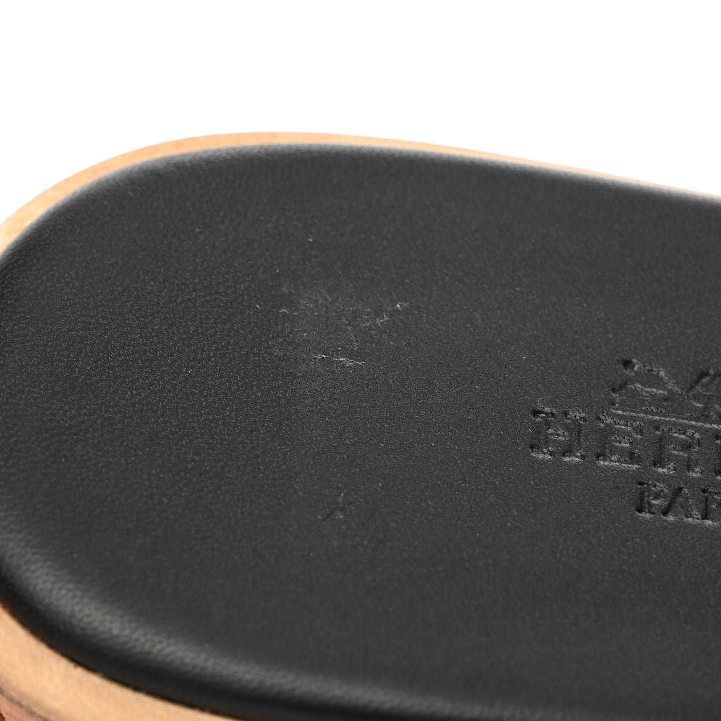 Calfskin Cork Eze 30 Sandals 37 Black