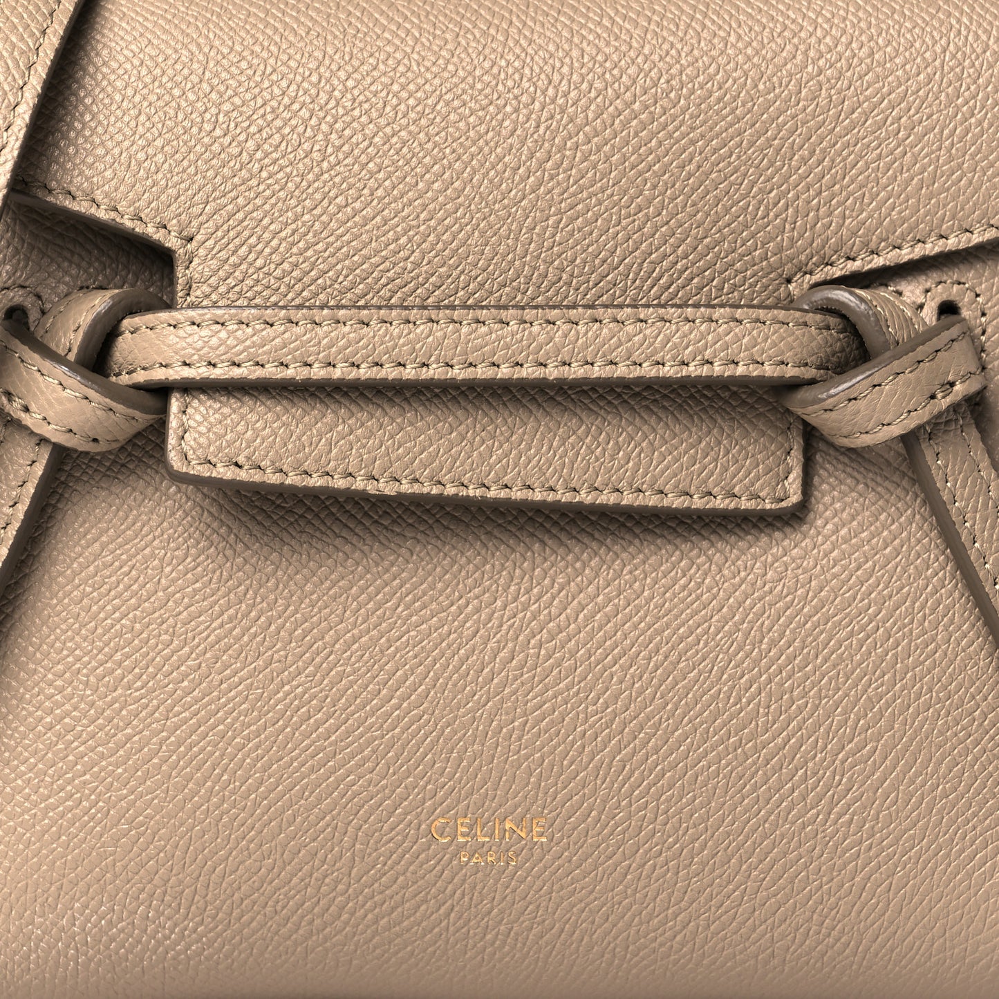 Grained Calfskin Pico Belt Bag Light Taupe