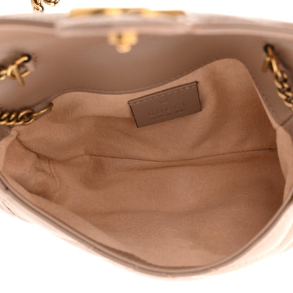 Gucci Calfskin Matelasse Super Mini GG Marmont Shoulder Bag Porcelain Rose 5 of 10