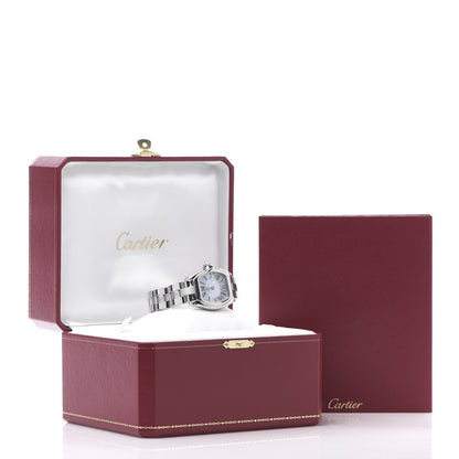 Cartier Stainless Steel Purple Mother of Pearl 31mm Roadster Quartz Watch 9 of 9