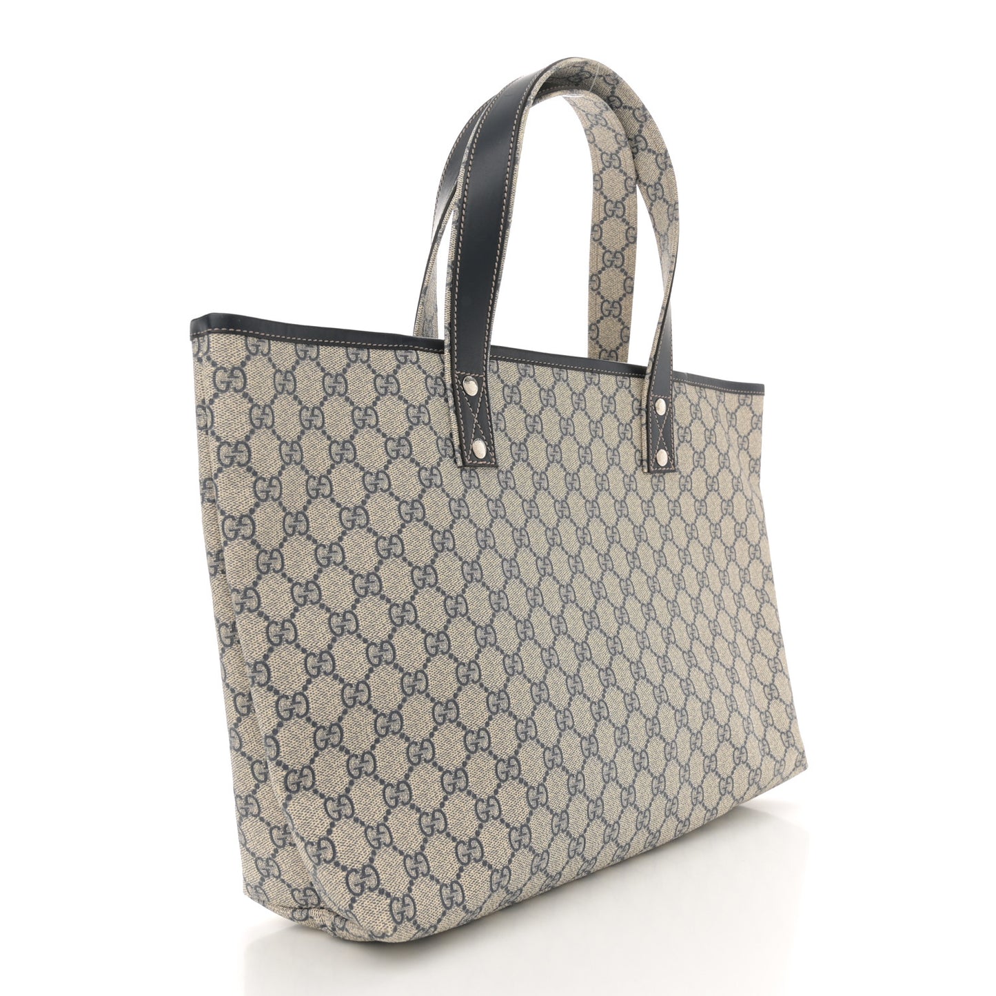 GG Plus Monogram Medium Signature Web Loop Tote Navy