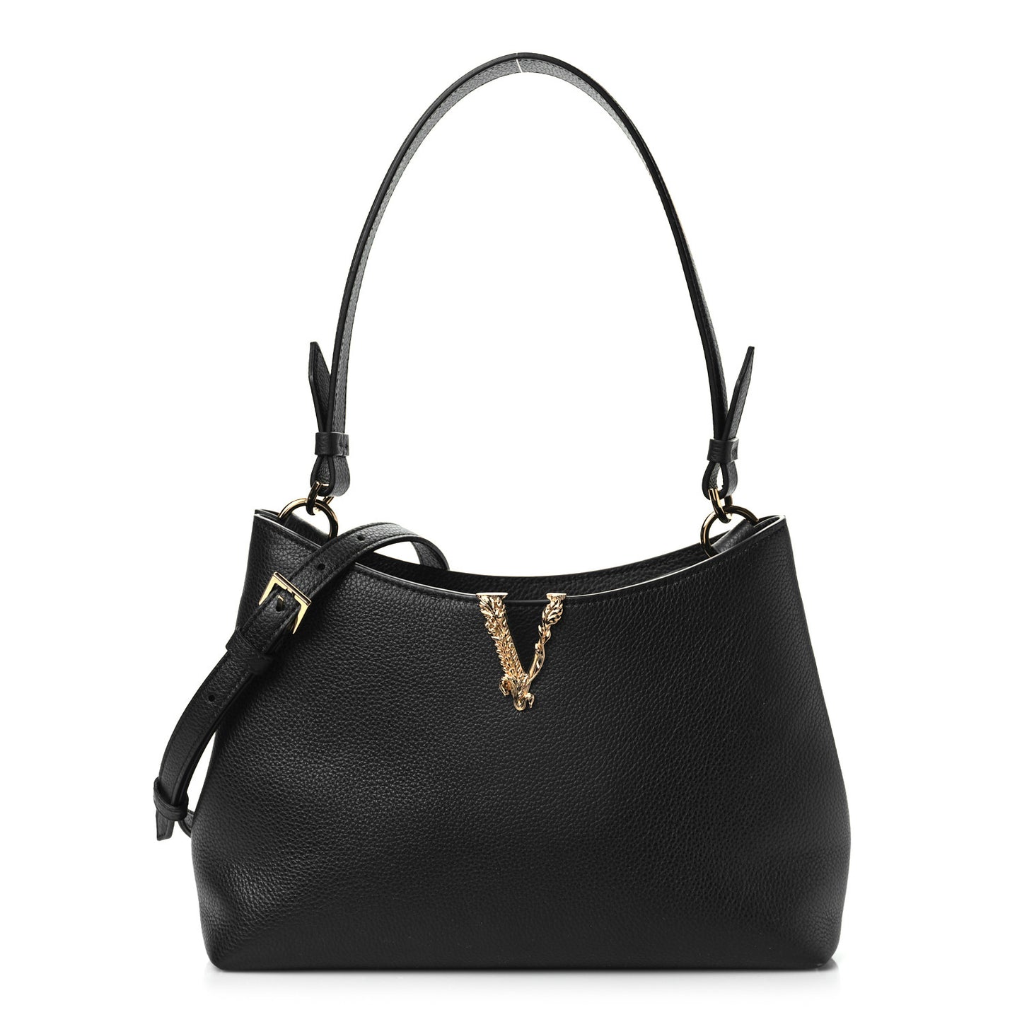 Calfskin Vitello Virtus Hobo Black