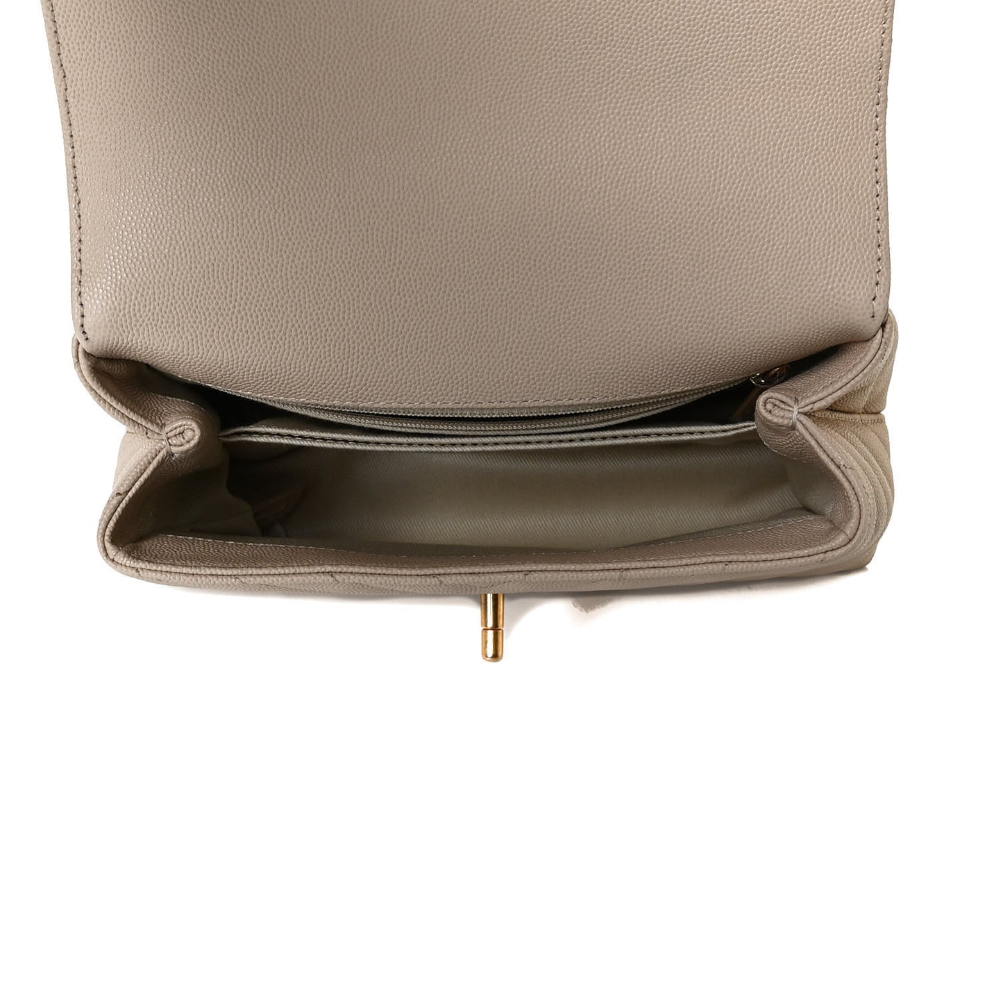 Caviar Lizard Chevron Quilted Mini Coco Handle Flap Ivory