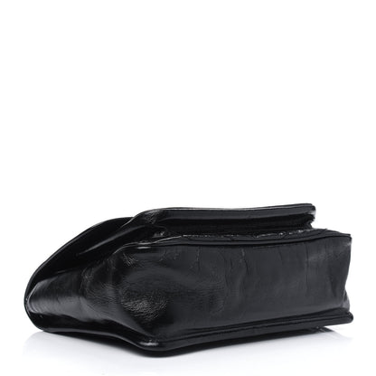 Saint Laurent Crinkled Calfskin Matelasse Monogram Medium Niki Chain Satchel Black 3 of 14