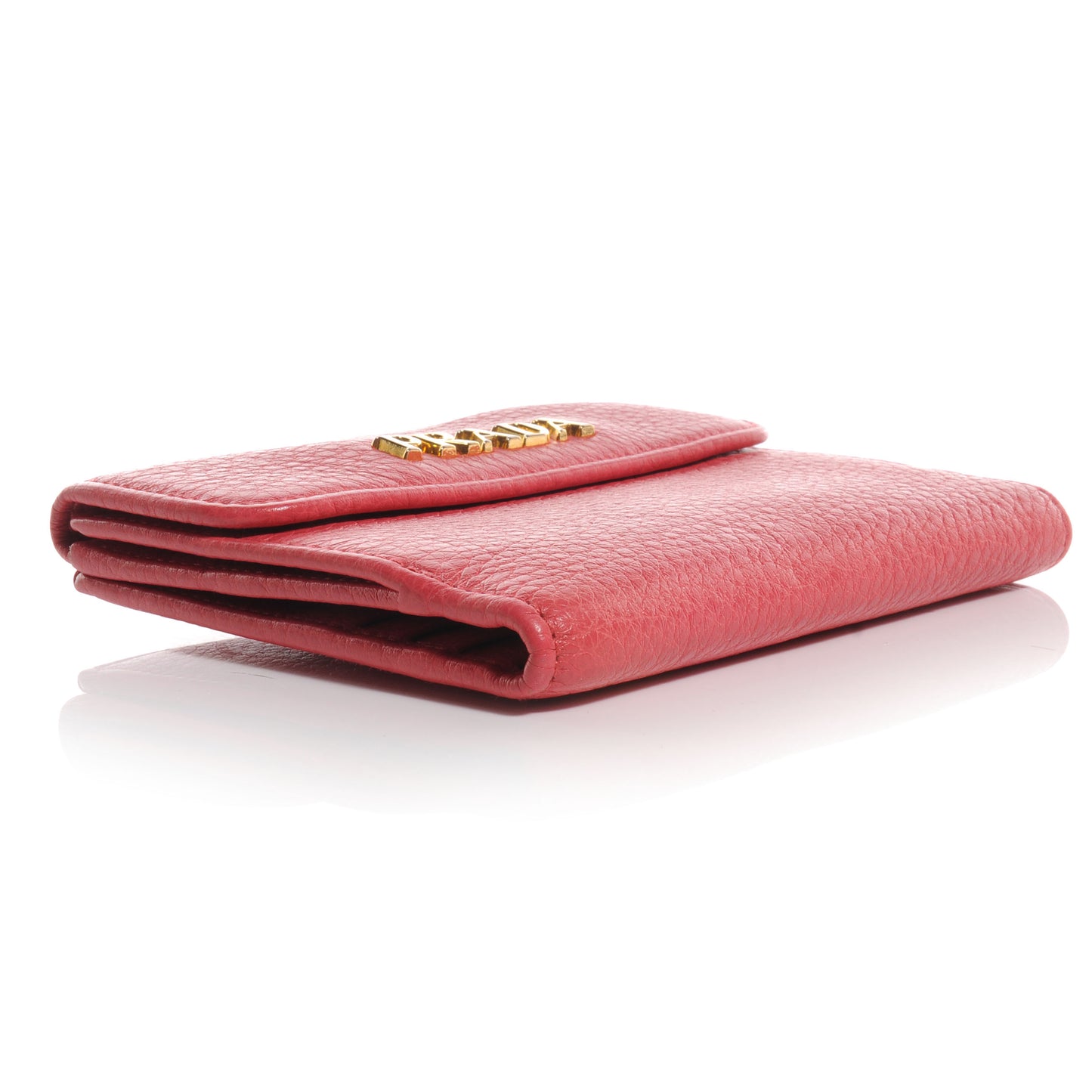 Vitello Daino Compact Wallet Peonia