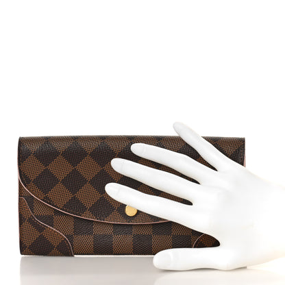 Louis Vuitton Damier Ebene Caissa Wallet Rose Ballerine 2 of 9