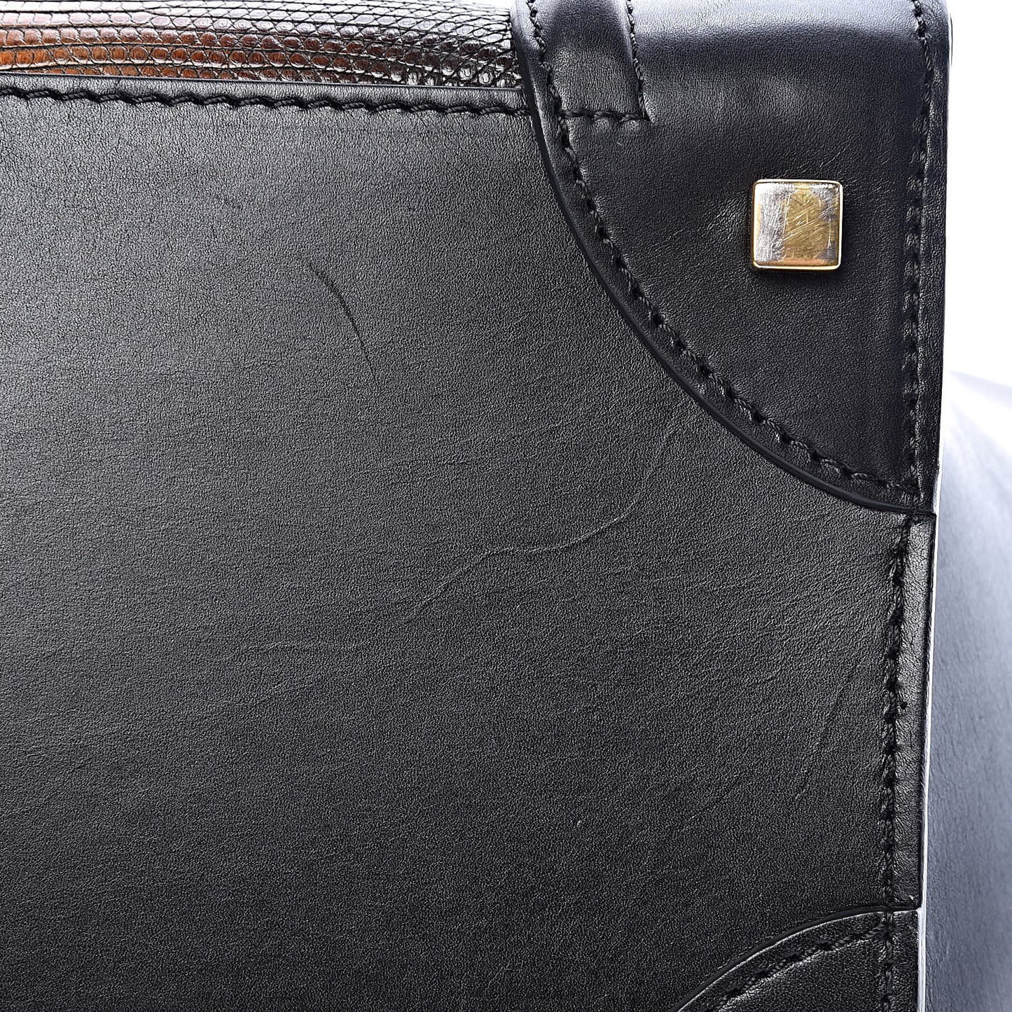 Lizard Mini Luggage Cognac