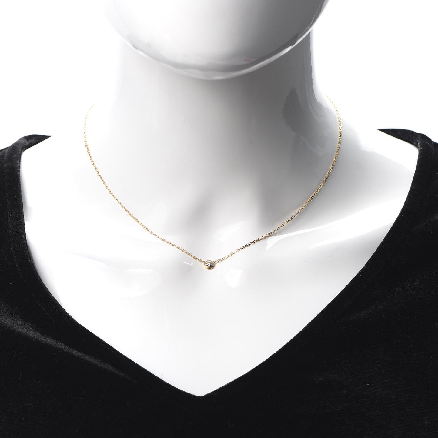 18K Pink Gold Diamond XS D'Amour Pendant Necklace