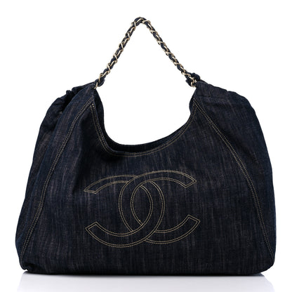 Chanel Denim XL Coco Cabas Tote Dark Blue 3 of 11