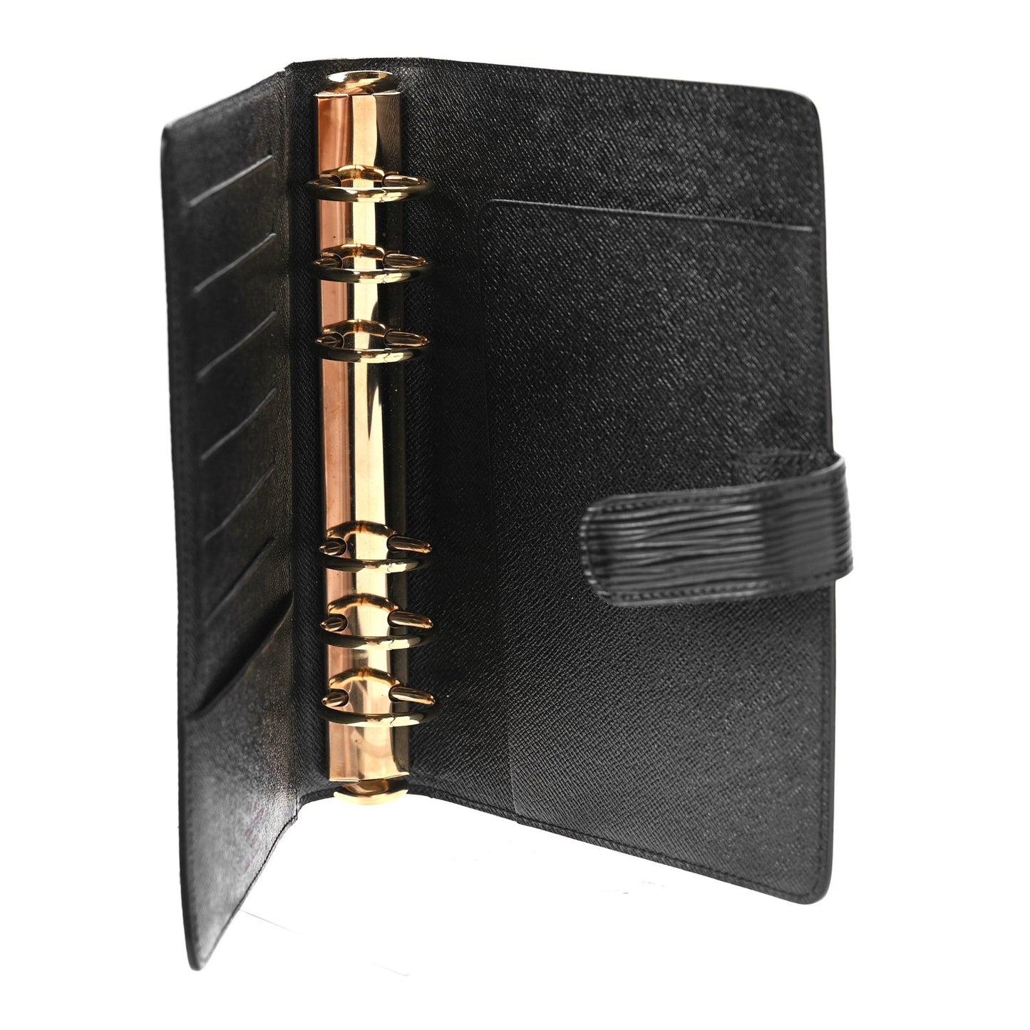 Epi Medium Ring Agenda Cover Black