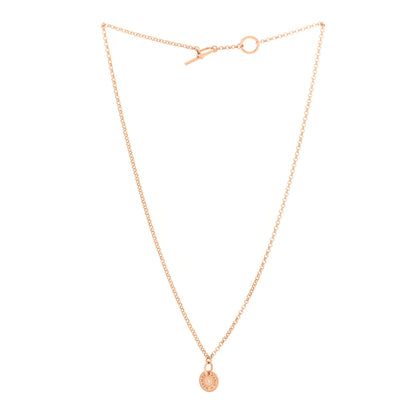 Hermes 18K Rose Gold Diamond Gambade Clou de Selle Necklace 3 of 6