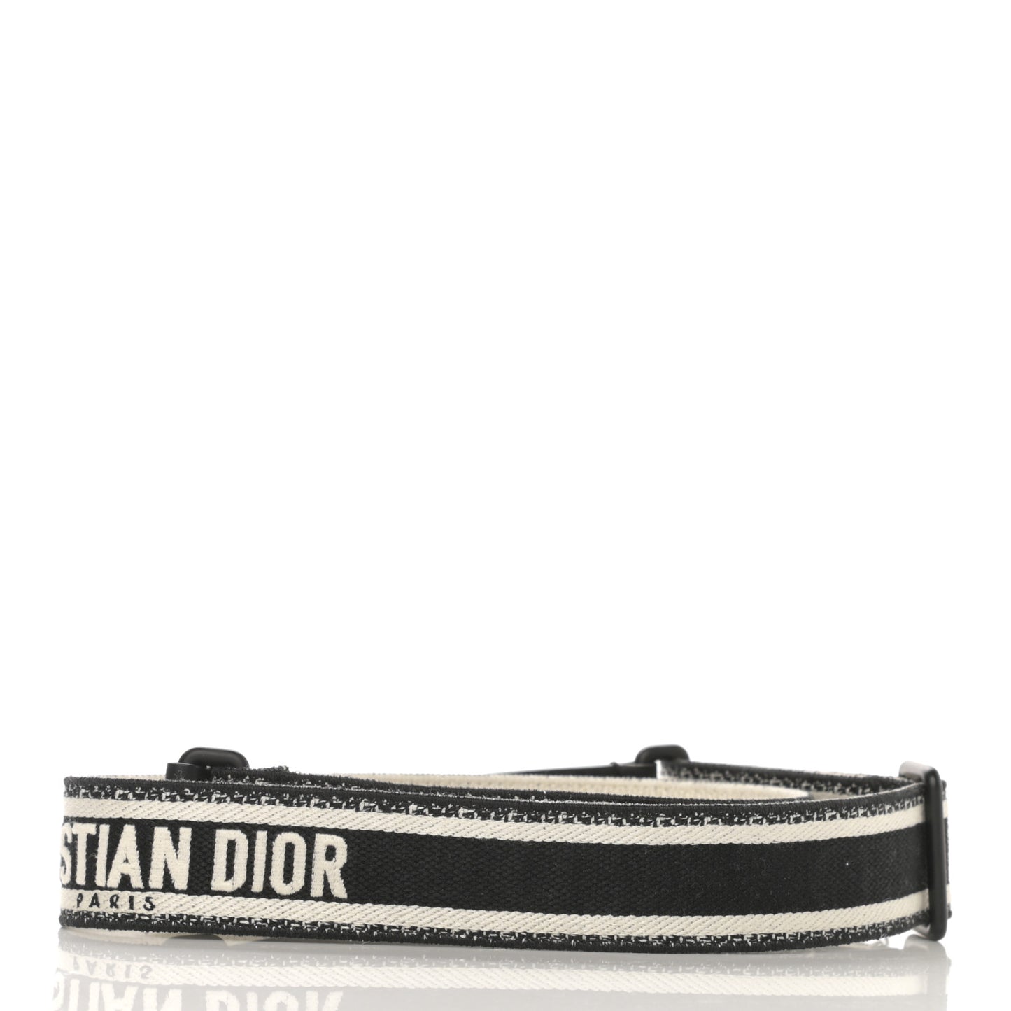 Canvas Embroidered Shoulder Strap Black Ultramatte