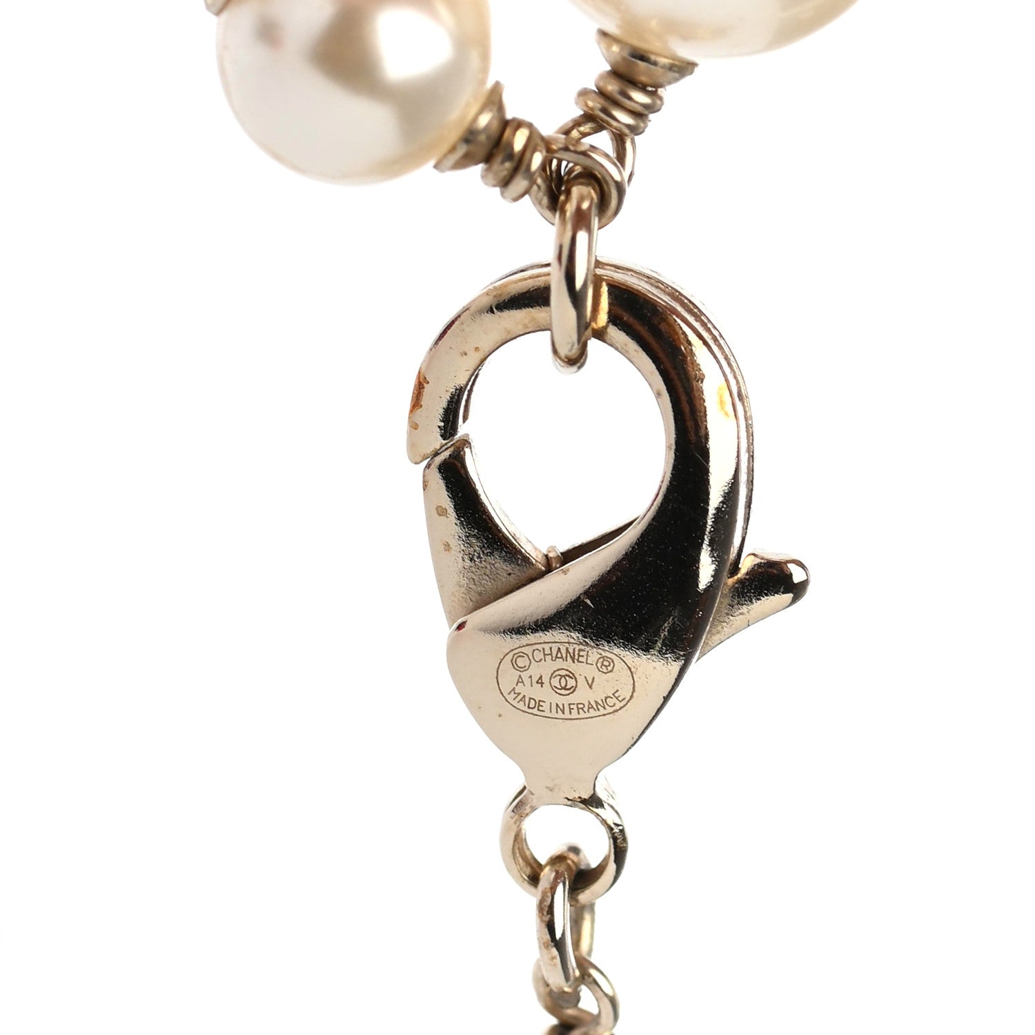 Chanel Graduated Pearl CC Long Necklace Gold 4 of 4