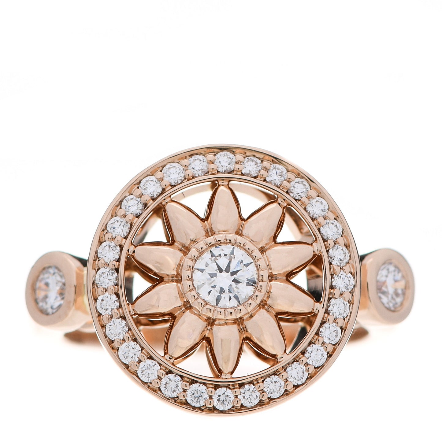18K Rose Gold Diamond Winston Gates Ring 48 4.5