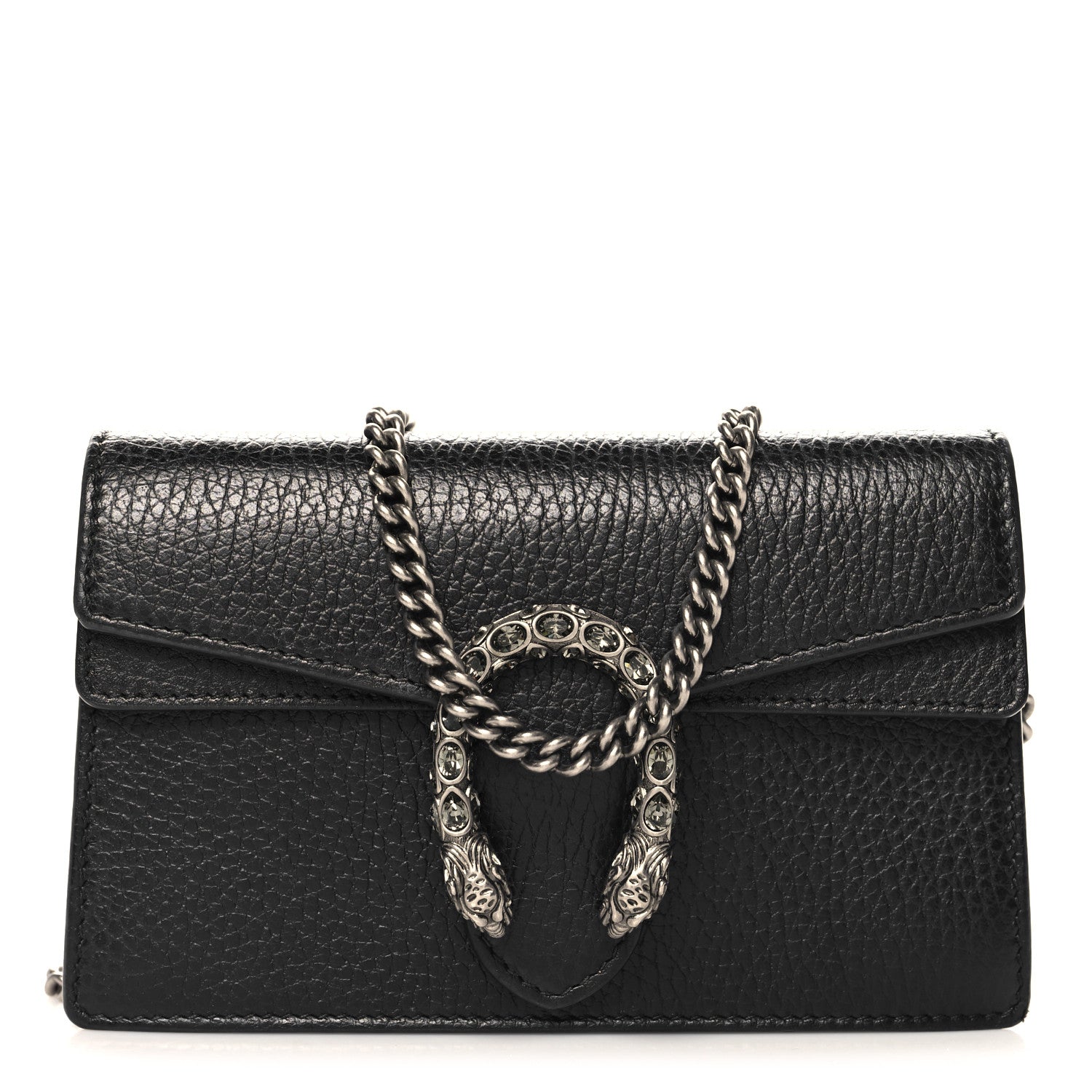 Gucci Calfskin Super Mini Dionysus Shoulder Bag Black 1 of 9
