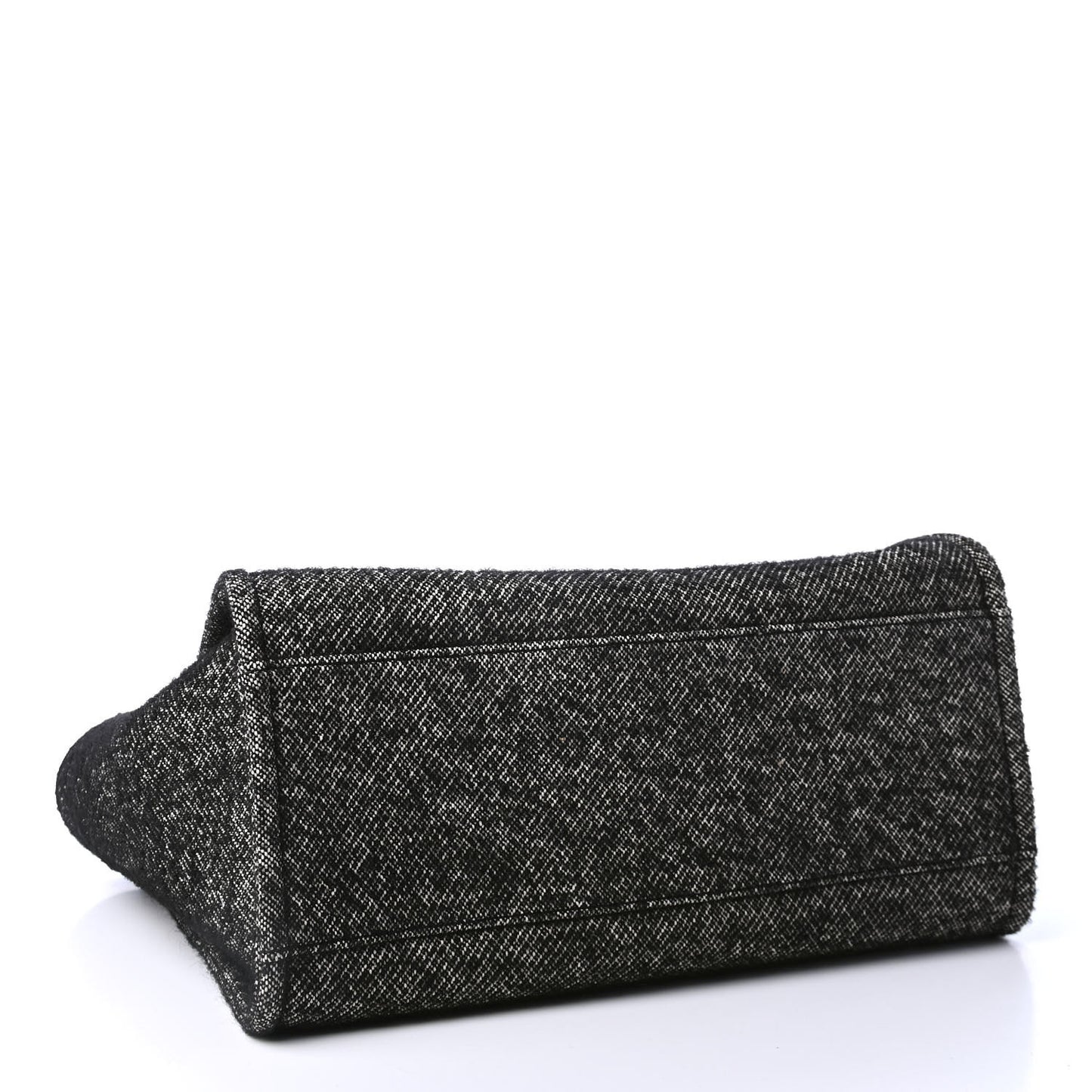 Mixed Fibers Calfskin Medium Deauville Tote Black
