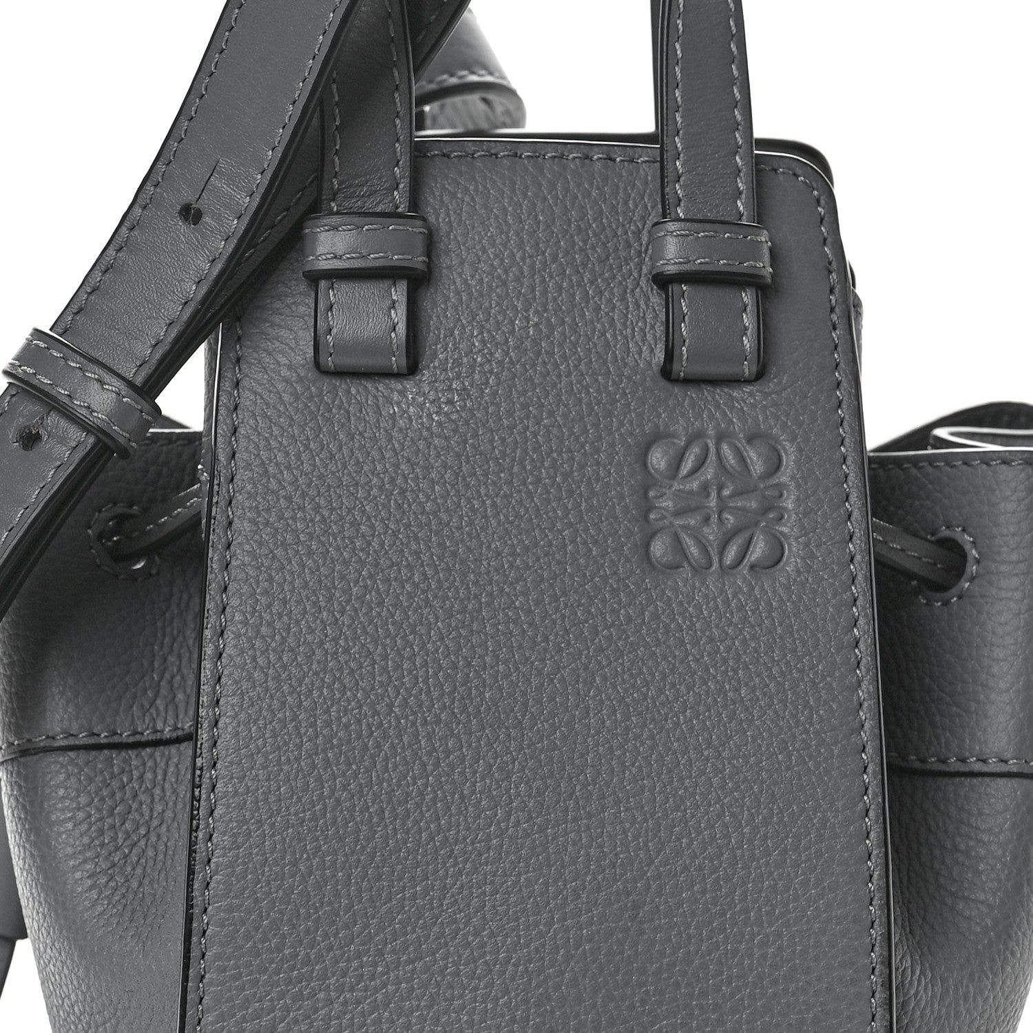 Loewe Soft Grained Calfskin Compact Hammock Shoulder Bag Grey 8 of 11