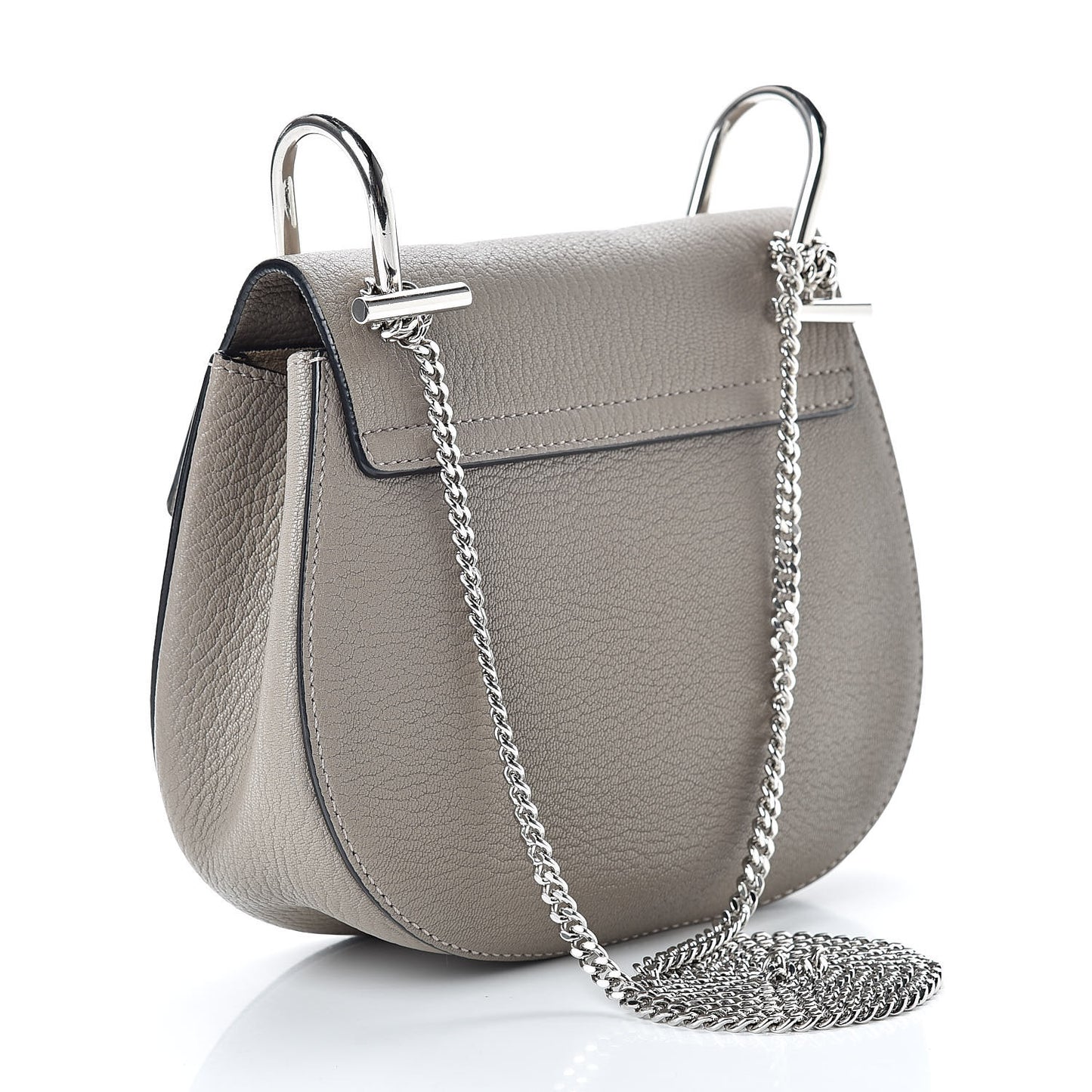 Grained Lambskin Mini Drew Shoulder Bag Cashmere Grey
