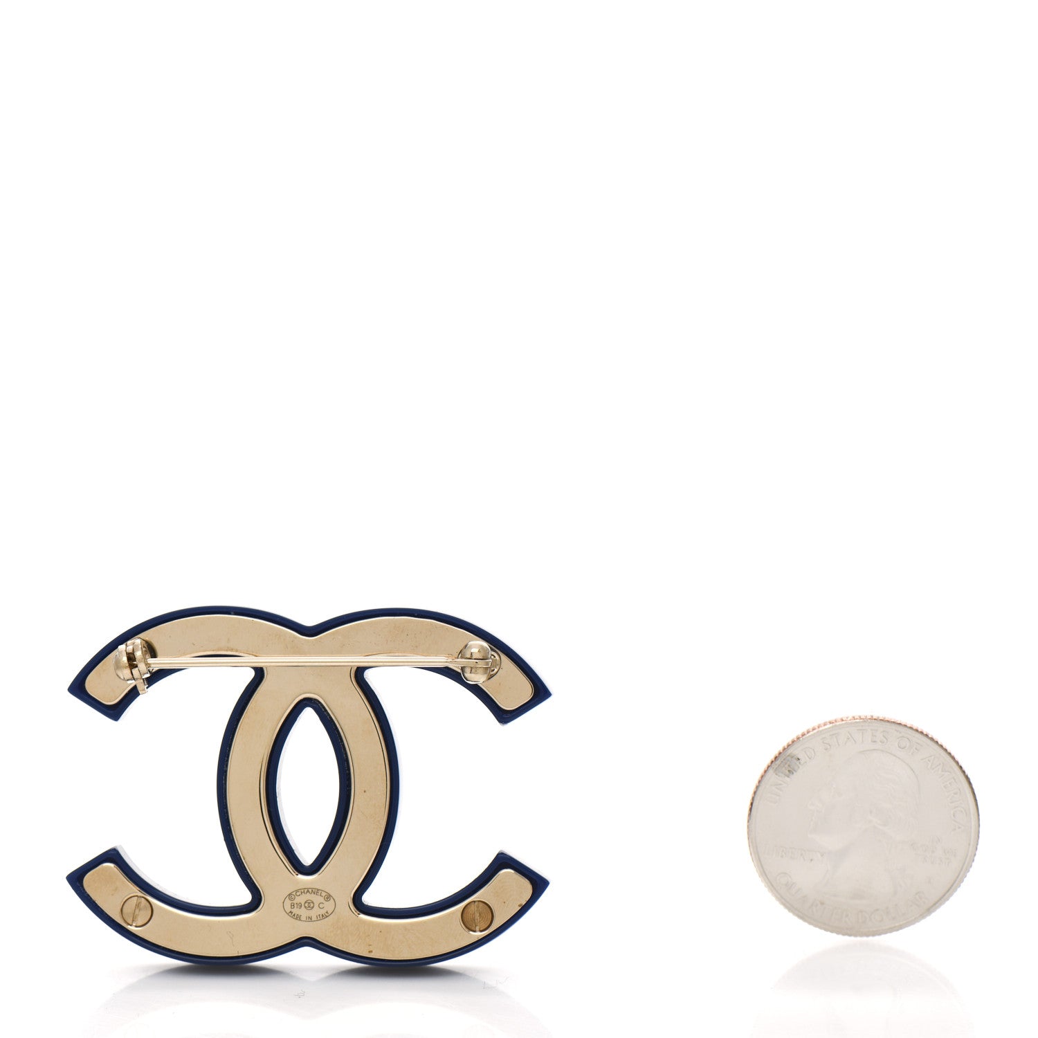 Chanel Resin Crystal La Pausa CC Brooch Blue 3 of 4