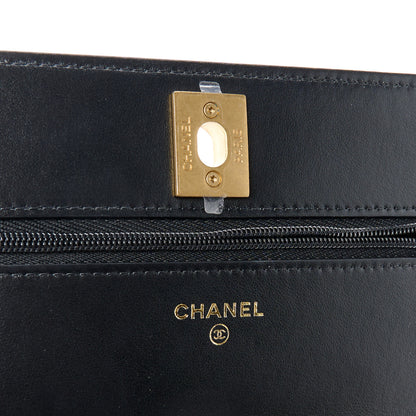 Chanel Pearly Caviar Quilted Fit For You Wallet On Chain WOC Navy 6 of 12