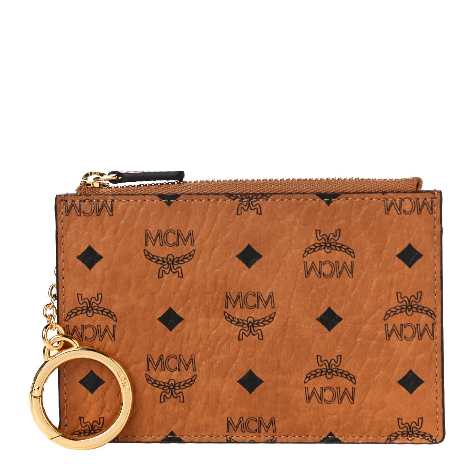 MCM Visetos Key Pouch Cognac 1 of 11
