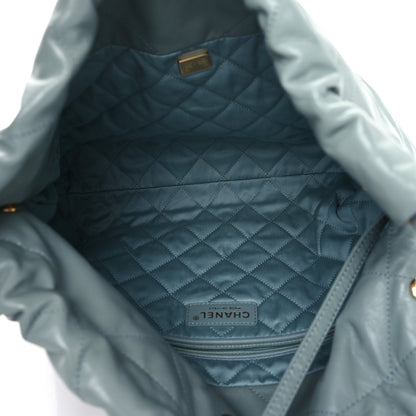 Chanel Shiny Calfskin Quilted Small Chanel 22 Grey 6 of 12