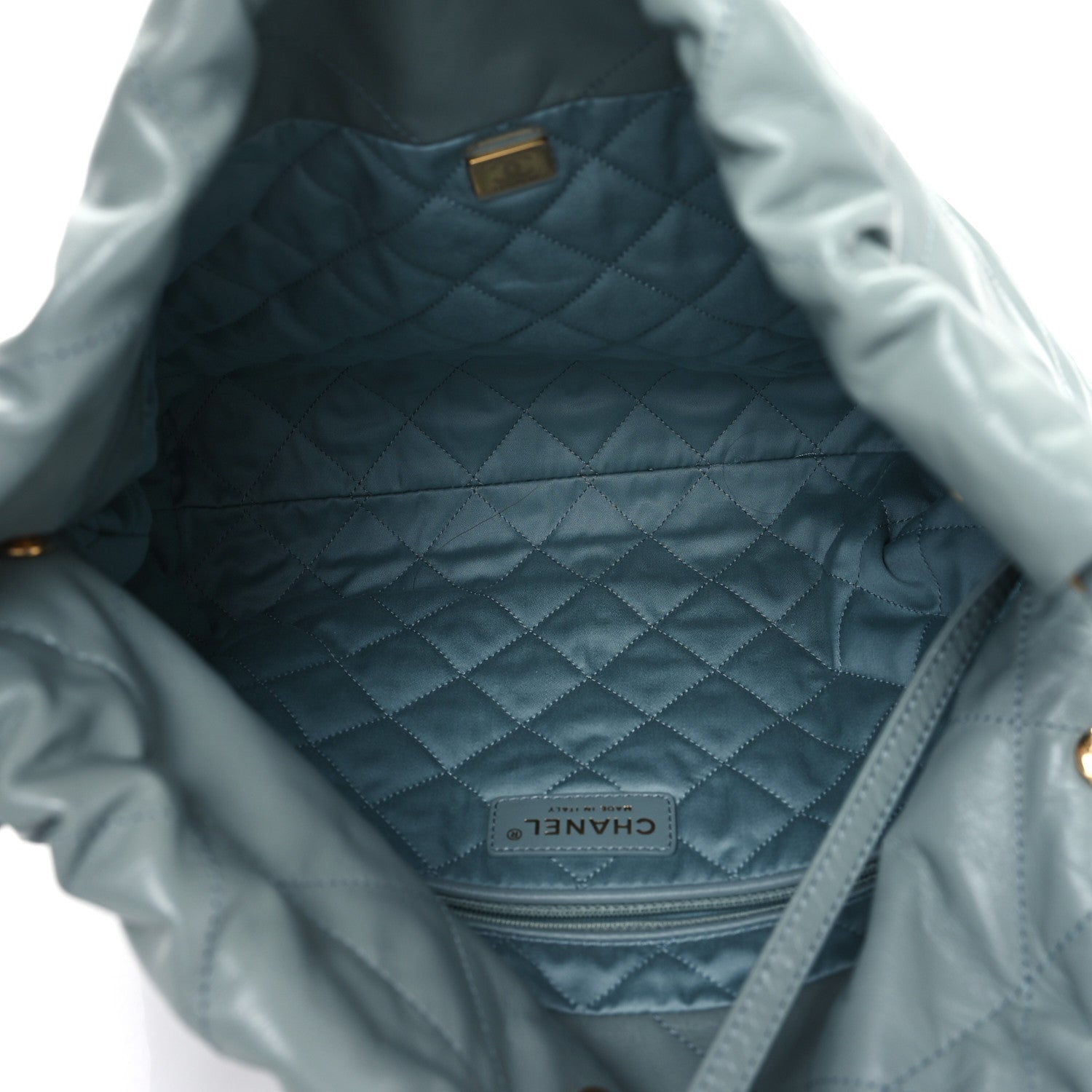 Chanel Shiny Calfskin Quilted Small Chanel 22 Grey 6 of 12