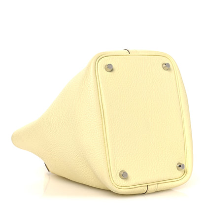 Hermes Taurillon Clemence Swift Eclat Picotin Lock 18 PM Jaune Milton Vert Vertigo 4 of 11