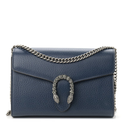 Gucci Dollar Calfskin Crystal Mini Dionysus Chain Wallet Blue Agata Black Diamond 1 of 10