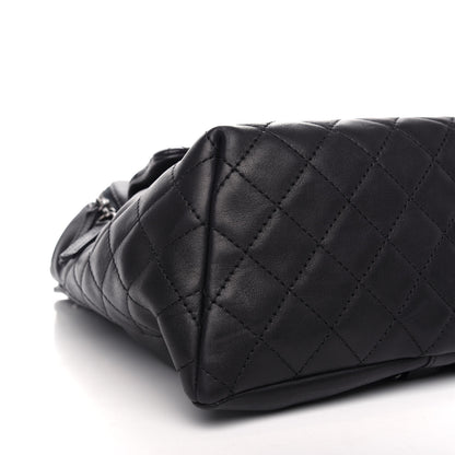 Chanel Metallic Lambskin Quilted Drawstring Backpack Black 8 of 10