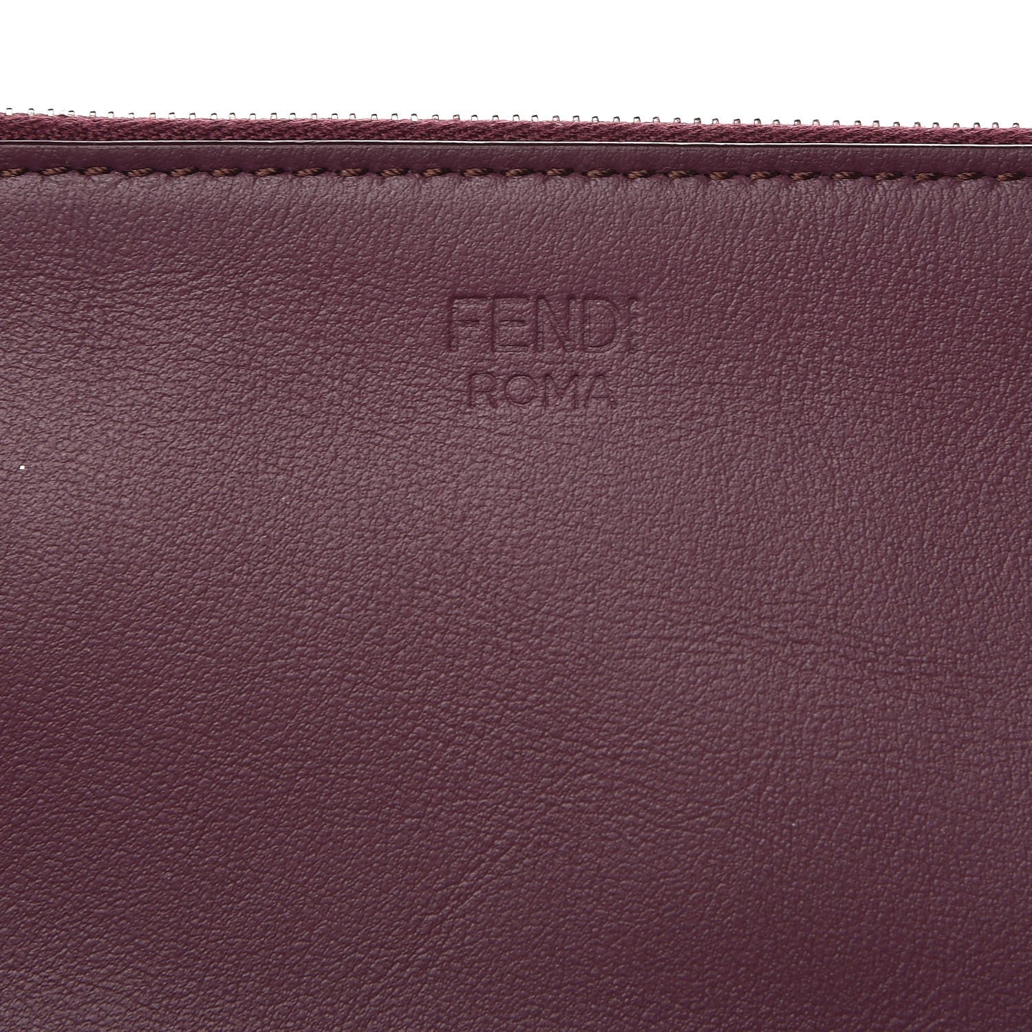 Fendi Calfskin Pearl F is Fendi Embellished Triplette Pouch Set Amido Papaya Amarone 4 of 10