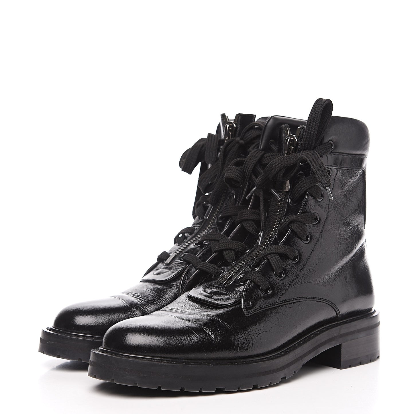 Calfskin William Double-Laced Boot 40.5 Black