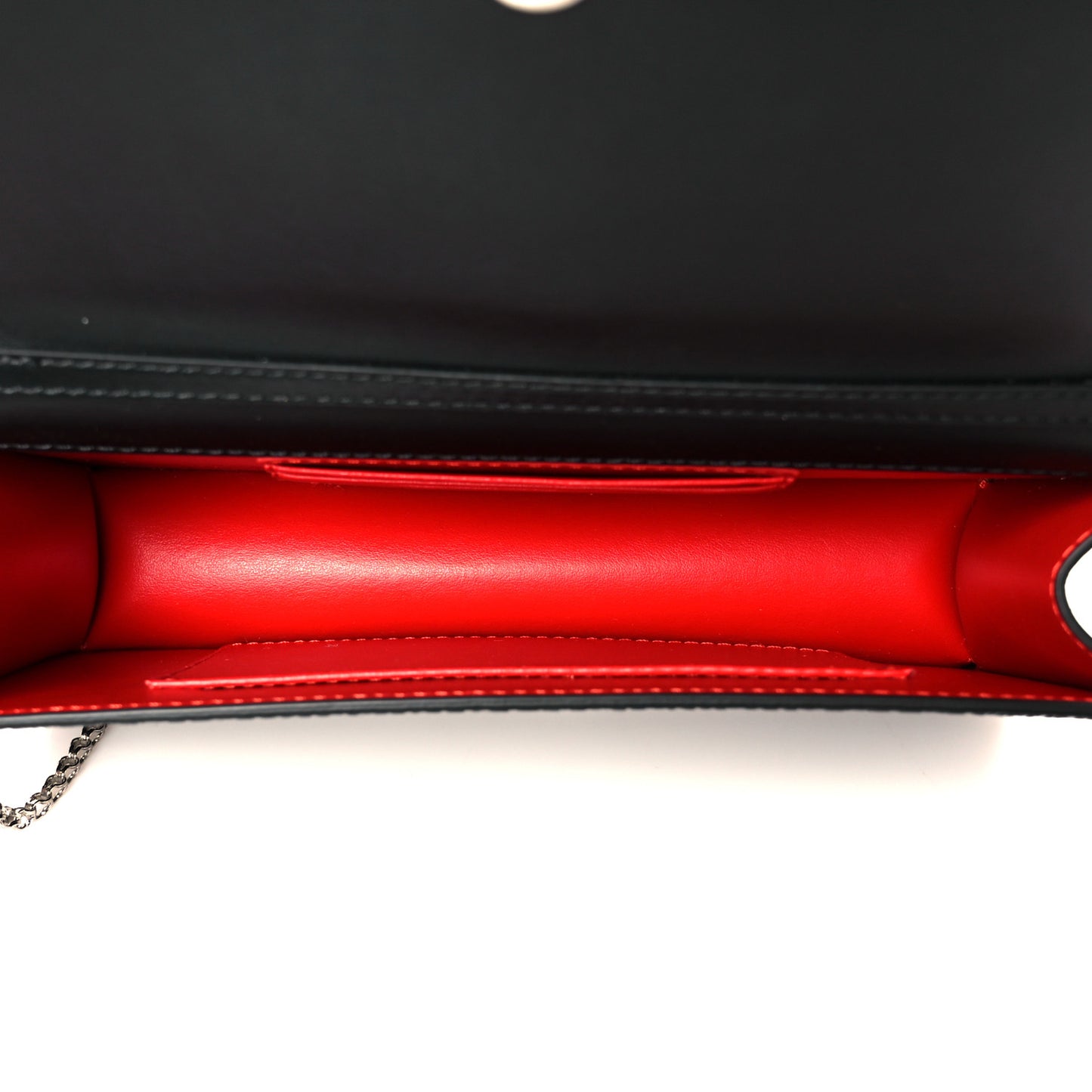 Jurassic Calfskin Embossed Loubi54 Crossbody Clutch Black