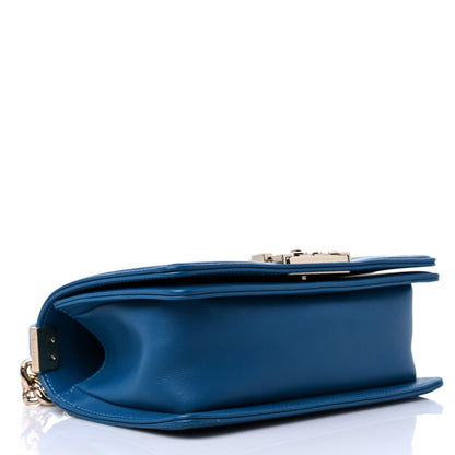 Chanel Calfskin Quilted Small Boy Flap Blue 4 of 13