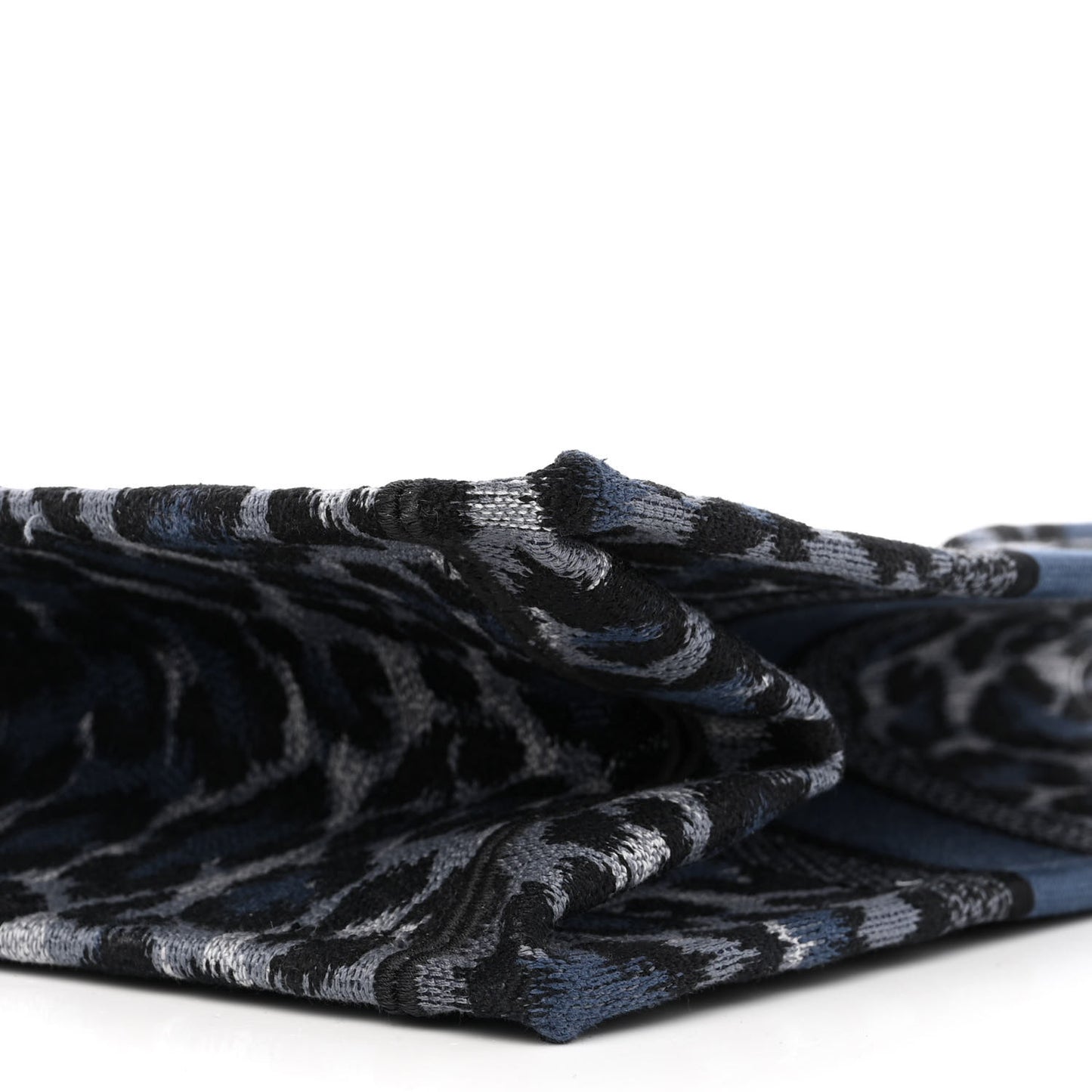 Canvas Mizza Embroidered Medium Leopard Book Tote Blue