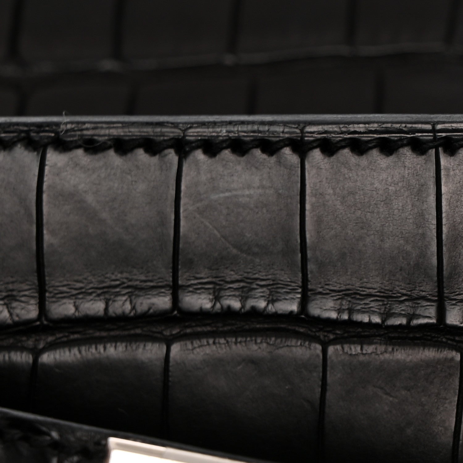 Hermes Matte Alligator Kelly Retourne 25 Black 12 of 15