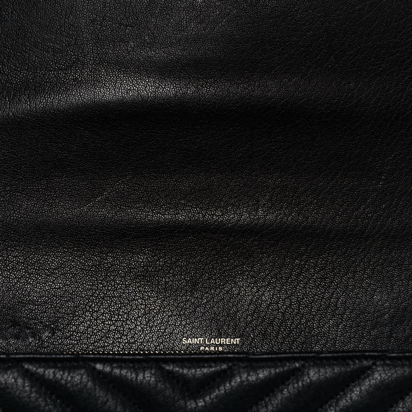 Sheepskin Matelasse Chevron Monogram Large College Satchel Black