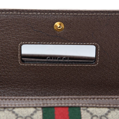 Gucci GG Supreme Monogram Web Ophidia Wallet On Chain Brown 8 of 12