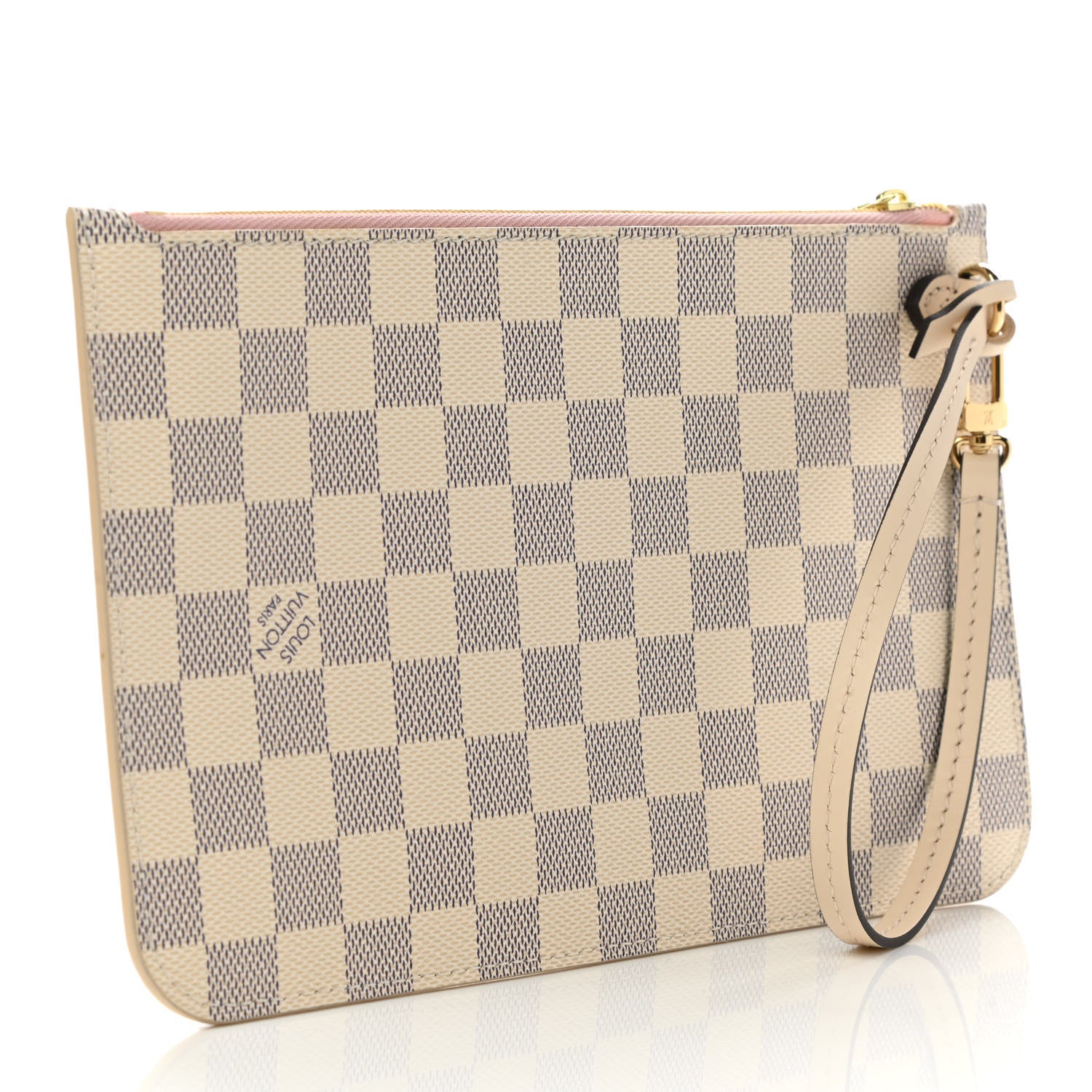 Louis Vuitton Damier Azur Neverfull MM GM Pochette Rose Ballerine 3 of 6