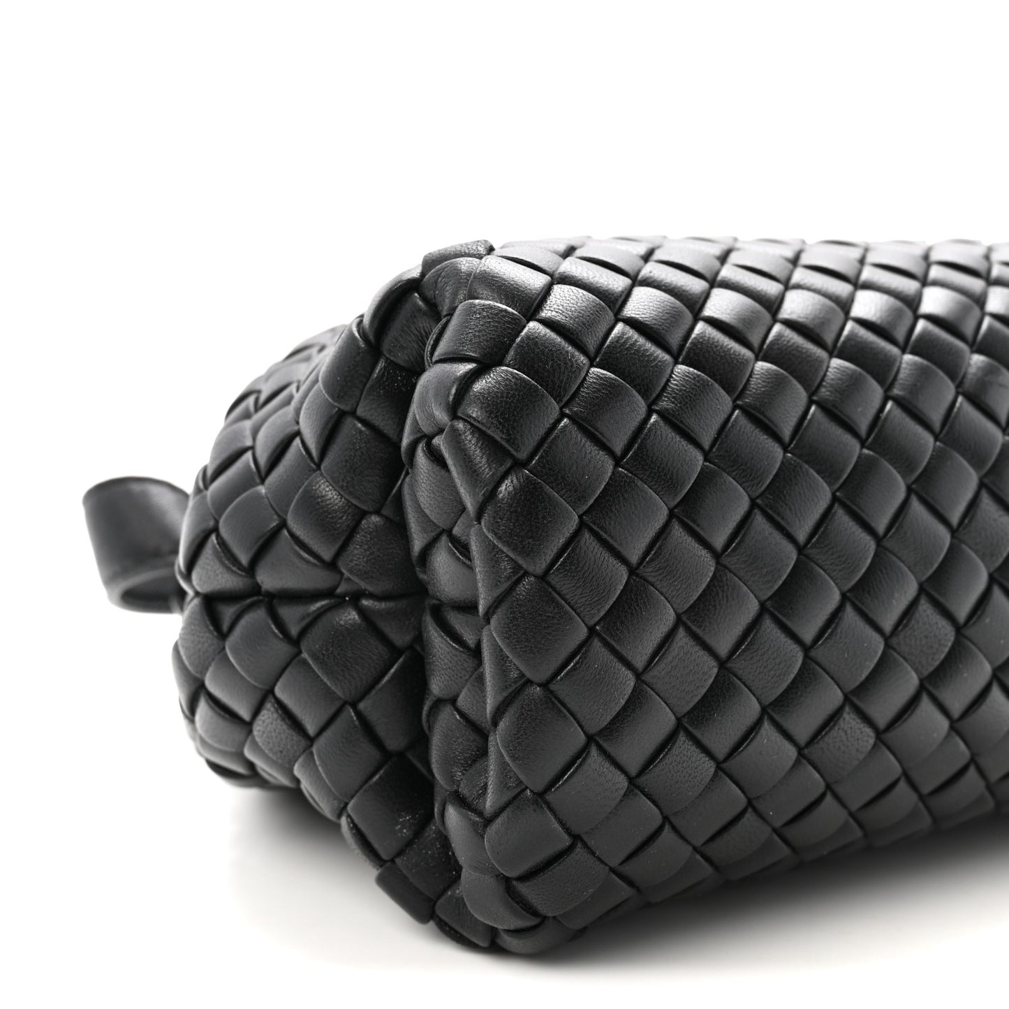 Nappa Intrecciato Padded Small The Top Handle Tote Bag Black