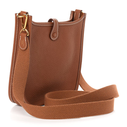 Hermes Taurillon Clemence Evelyne TPM Gold 3 of 10
