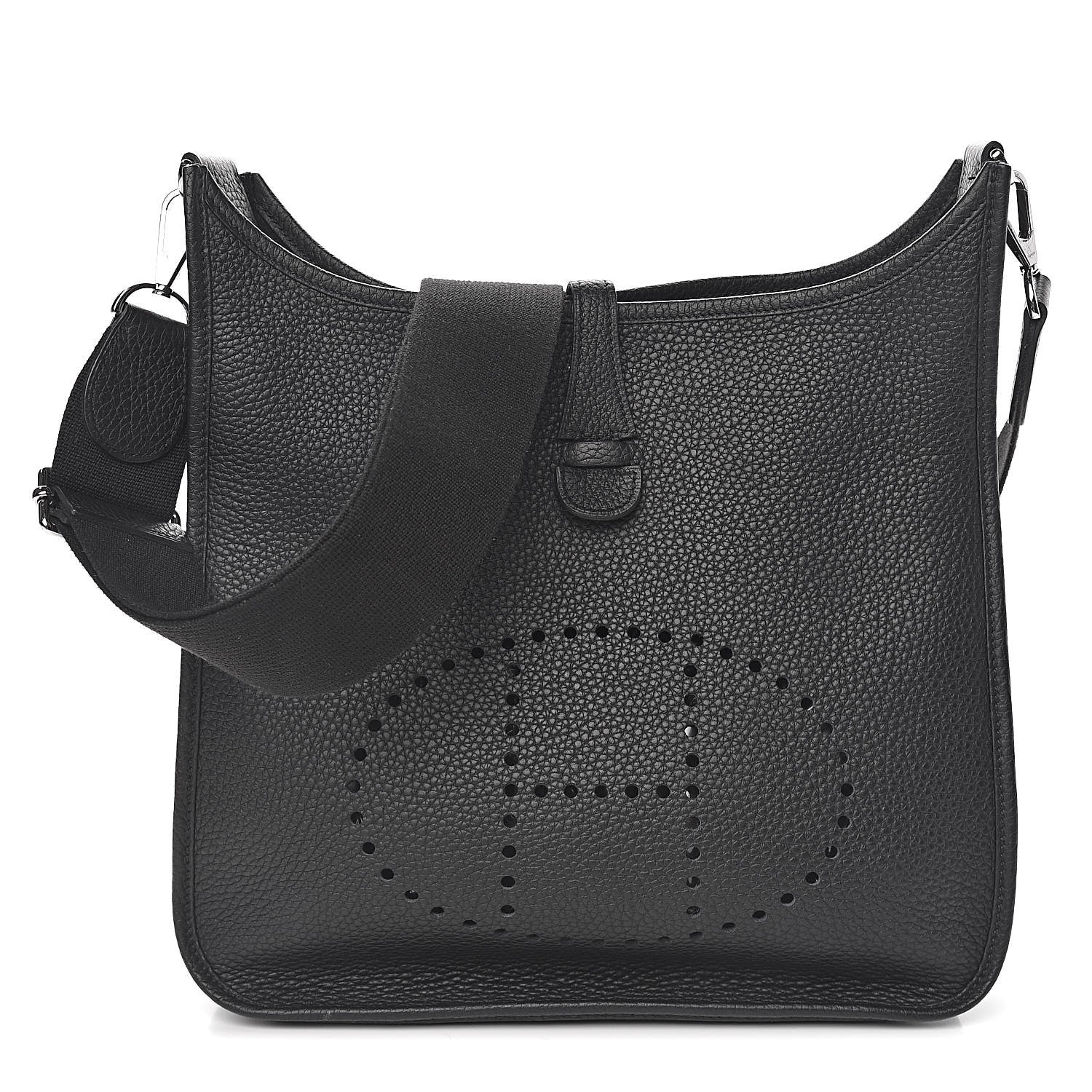 Hermes Taurillon Clemence Evelyne III PM Black 1 of 11