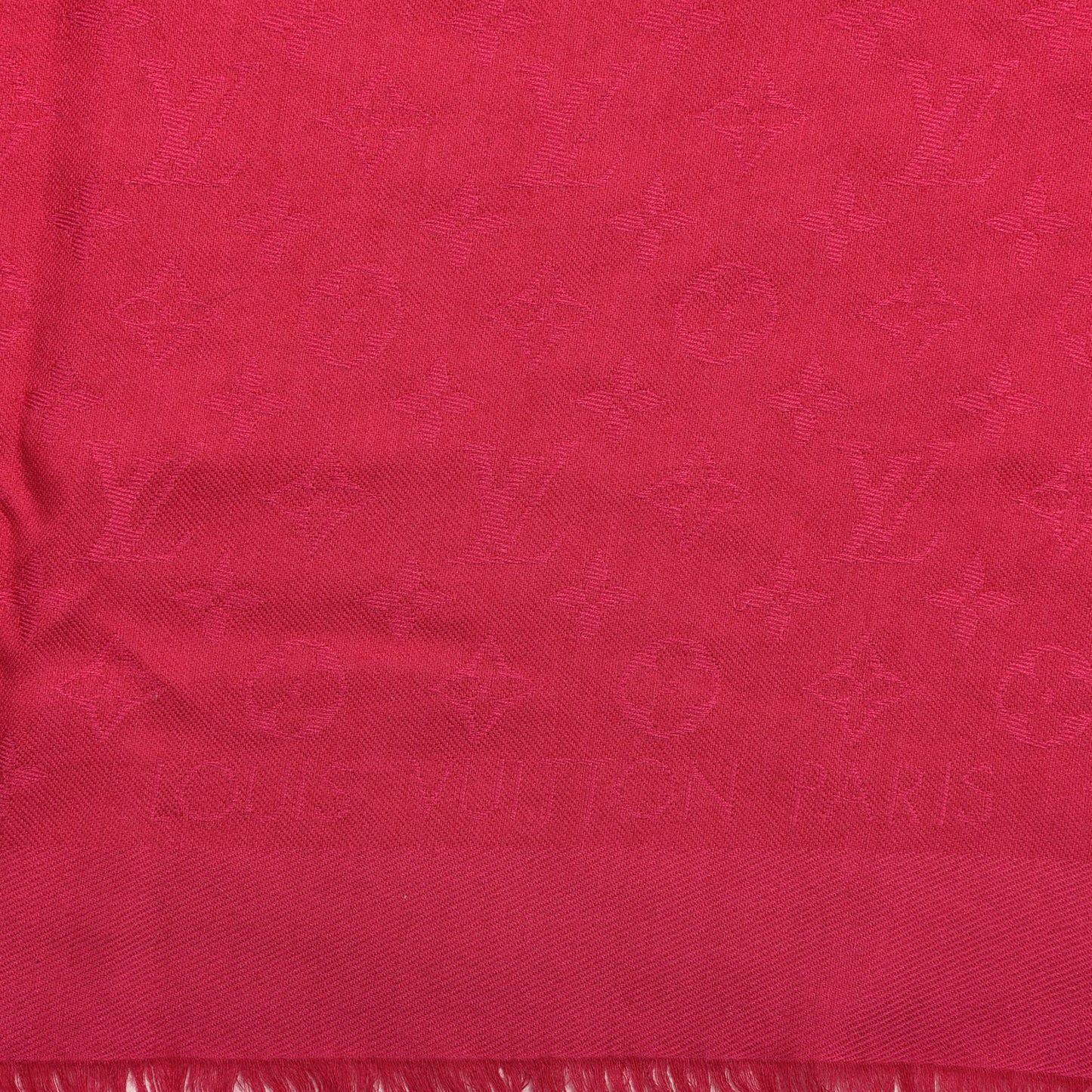 Wool Silk Monogram Shawl Strass Pink