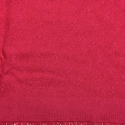 Louis Vuitton Wool Silk Monogram Shawl Strass Pink 2 of 3