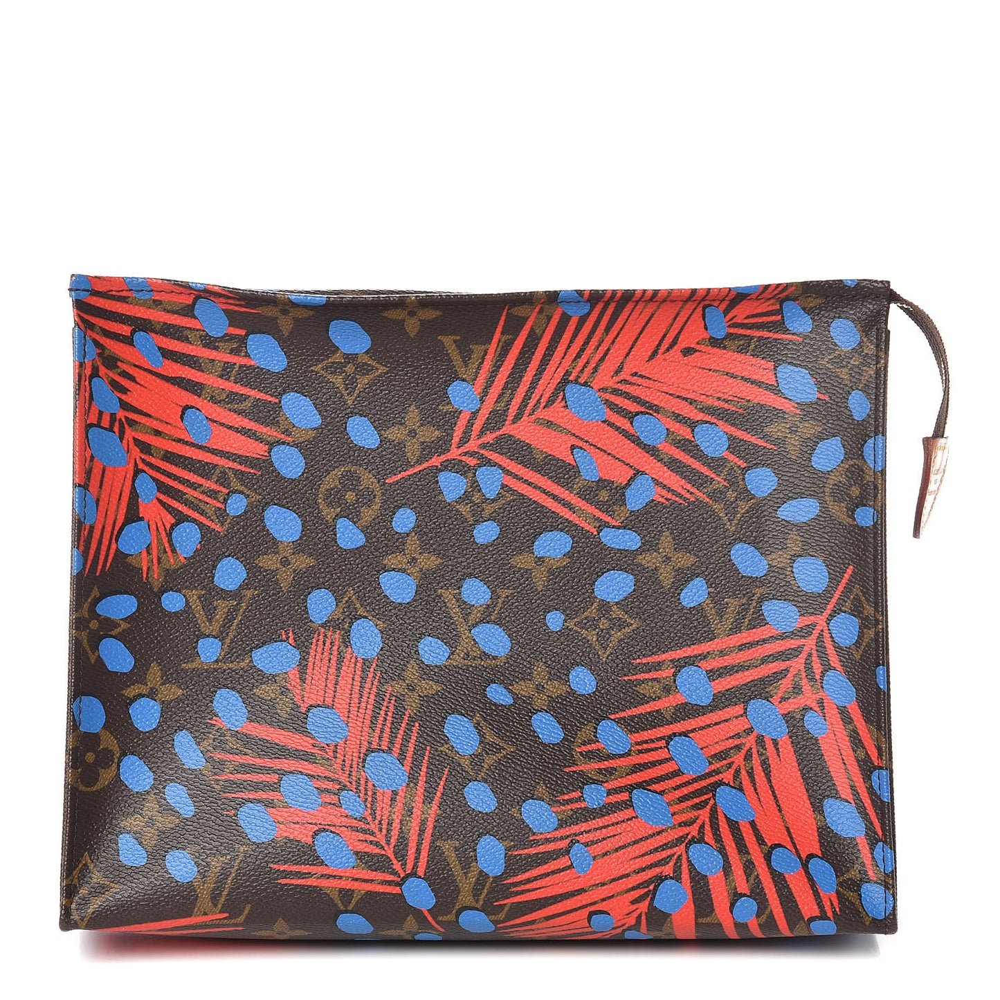 Monogram Jungle Dots Toiletry Pouch 26 Coquelicot Denim