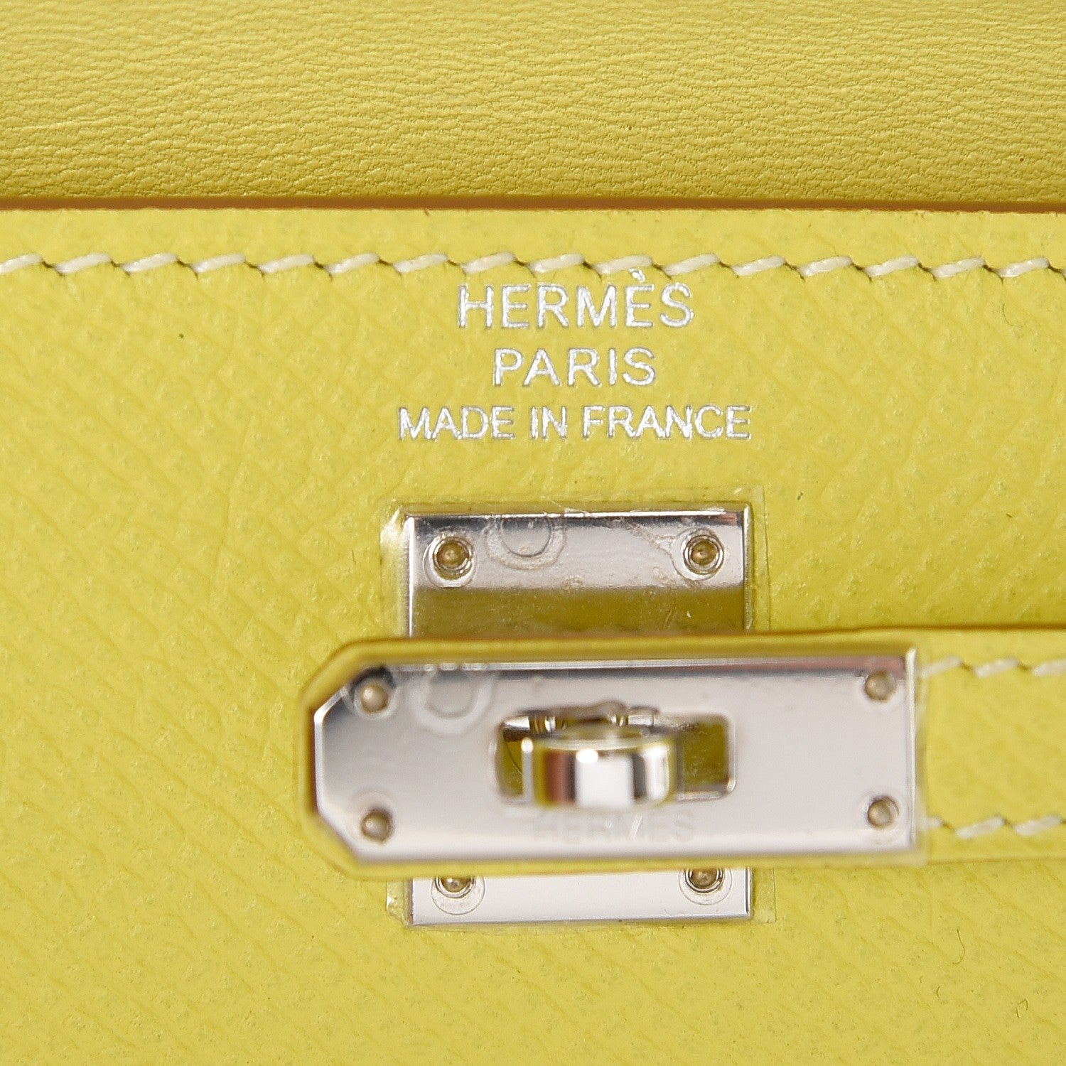 Hermes Epsom Tiny Kelly Sellier Lime 9 of 11