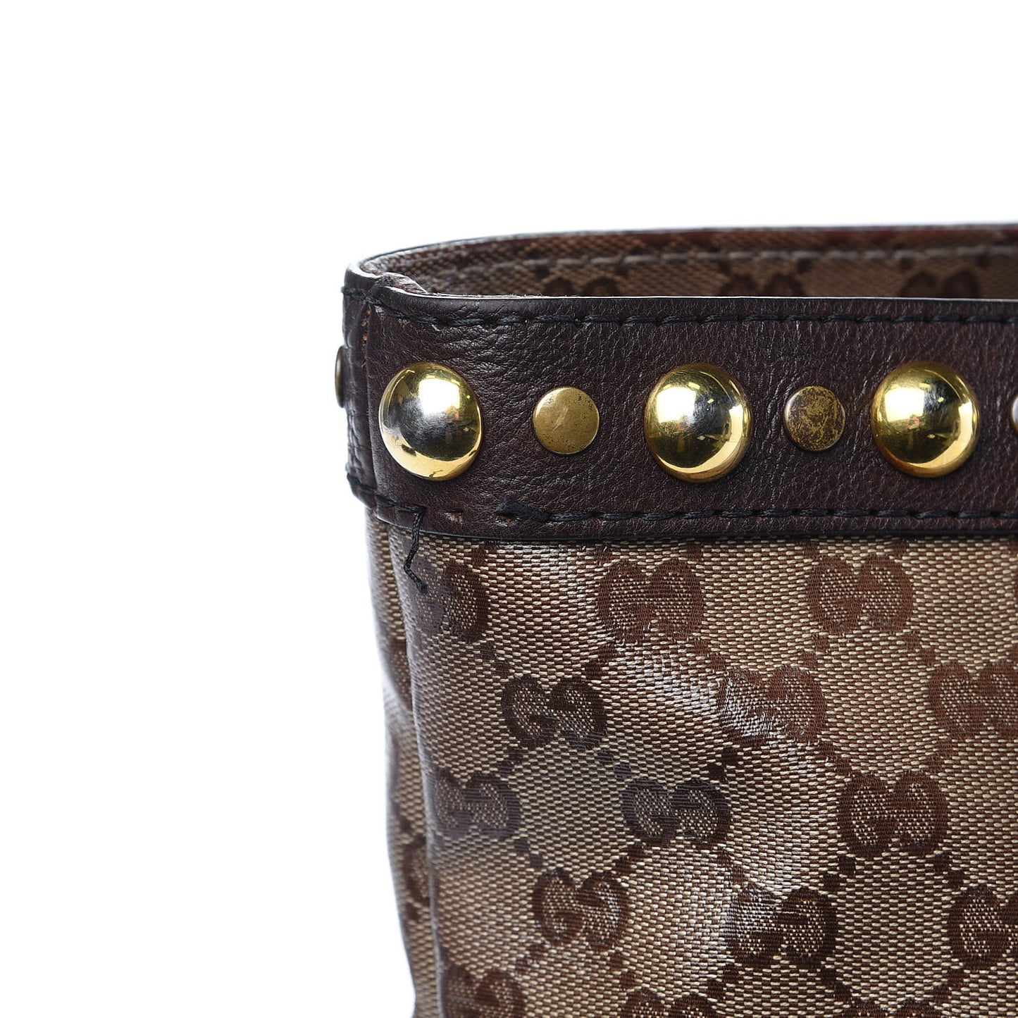 Crystal Monogram Medium Babouska Shopping Tote Dark Brown