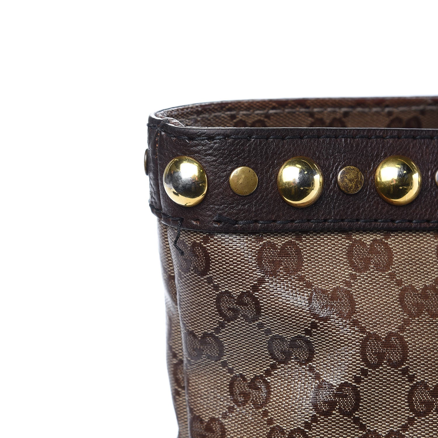 Gucci Crystal Monogram Medium Babouska Shopping Tote Dark Brown 15 of 21