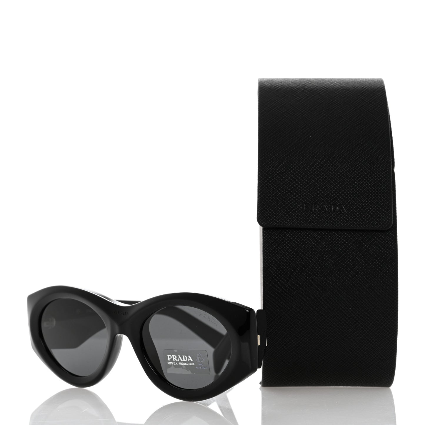 Acetate Oval Symbole Sunglasses SPR 20Z Black